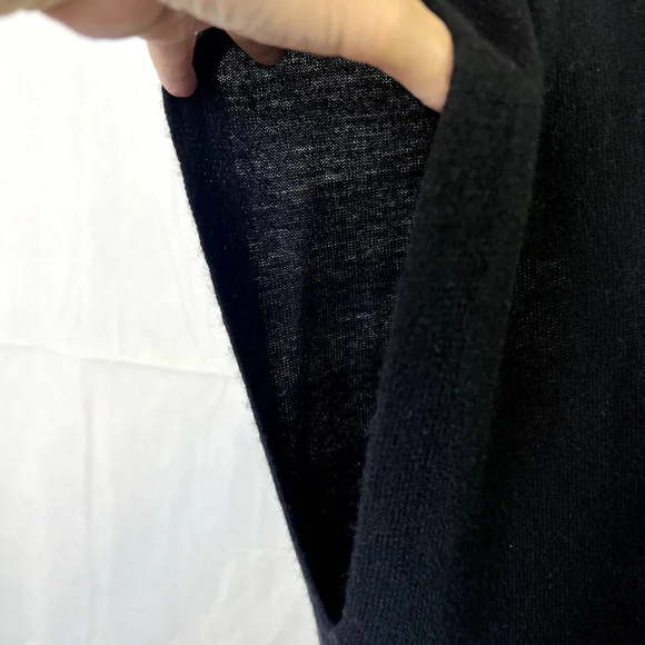 BCBGMaxazria NWT‎ 100% Lambswool Black Two Pocket Tunic Small - Picture 10 of 13